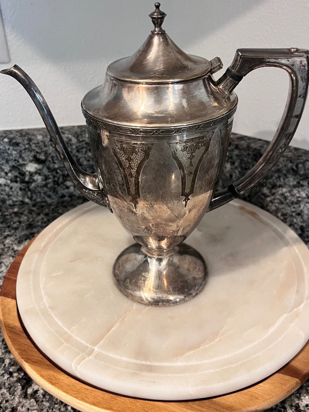 Vintage Benedict Hammercraft 302 Silverplate Coffee Pot EPNS Art Deco